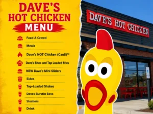 Daves hot Chicken Menu guide