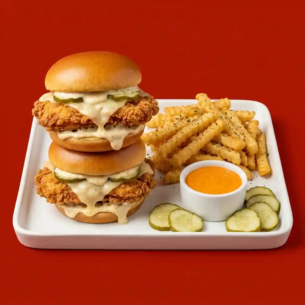 2 Sliders with Fries - Dave's Hot Chicken Menu
