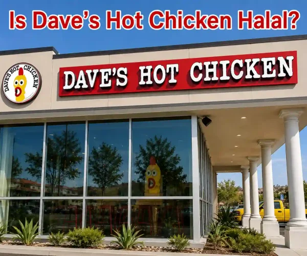 Is Dave’s Hot Chicken halal? Restaurant exterior with Dave’s Hot Chicken sign.